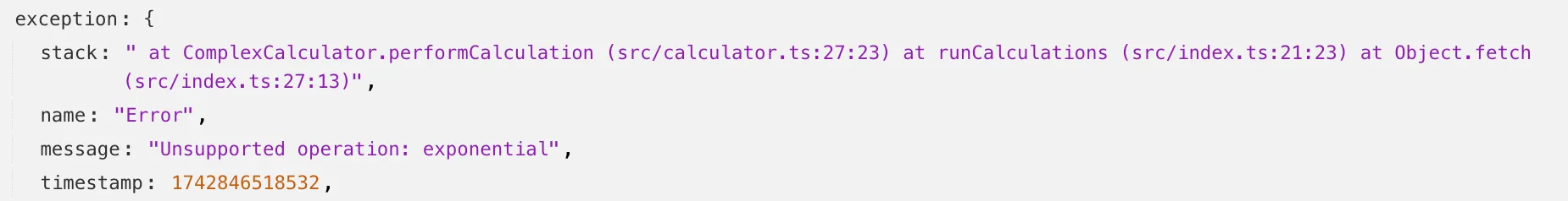 Stack Trace with Source Map remapping